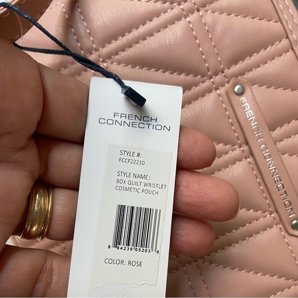 French Connection Bags | Box Quilt Cosmetic Pouch | Color: Rose - Picture 12 of 12